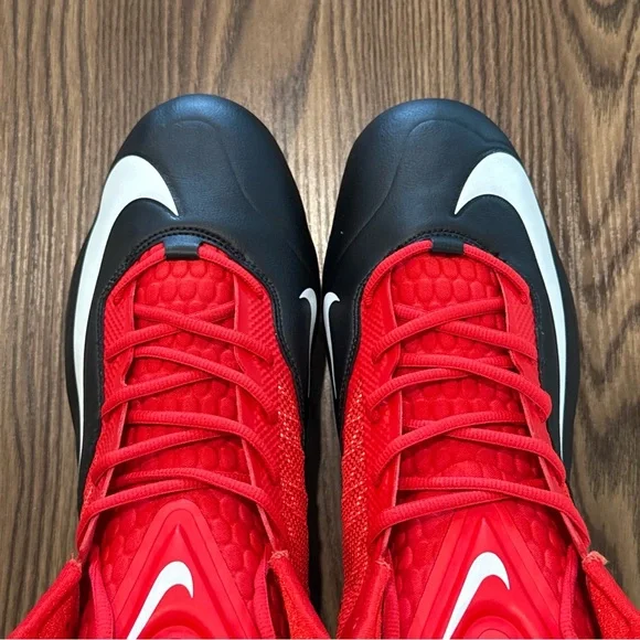 Size 14.5 Nike Zoom Code Elite 3/4 TD Football Cleats Red  display picture 3